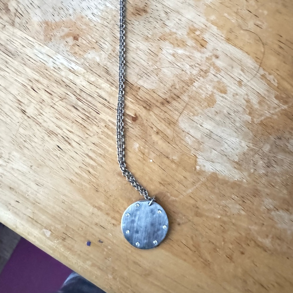 Ann Taylor  loft Circle with a little diamond chip necklace